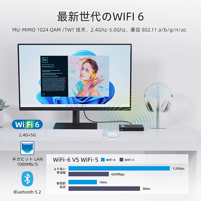 Wi-Fi規格:速度重視ならWi-Fi 5対応モデルを。最新のWi-Fi 6対応モデルも