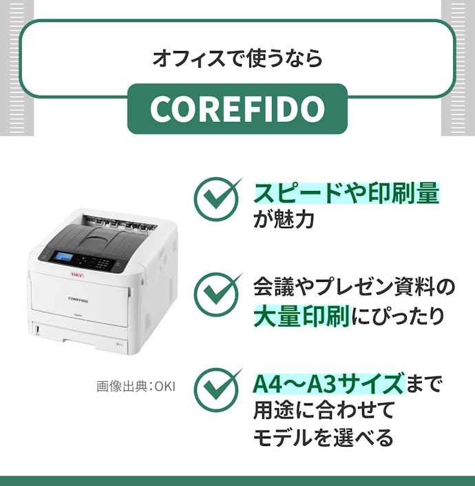オフィスプリンターとして使うなら「COREFIDO」がおすすめ