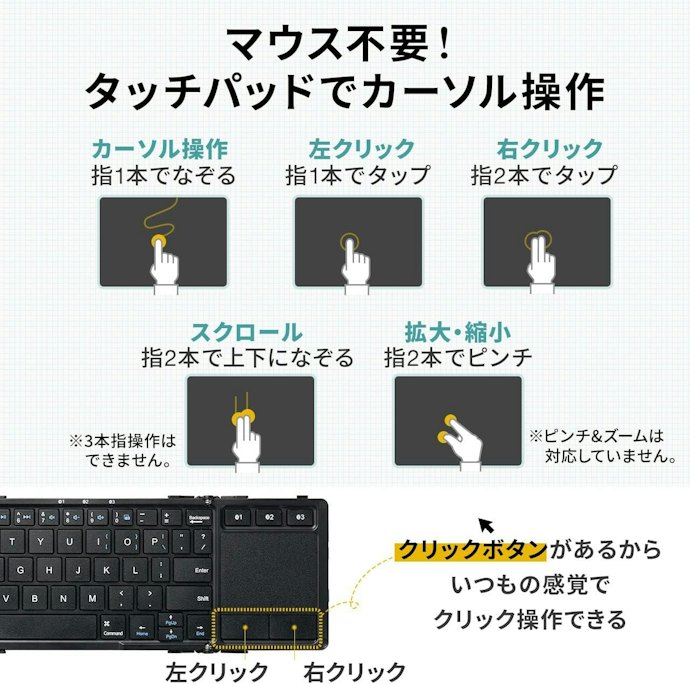 マウスも省きたいならタッチパッド付きも選択肢に