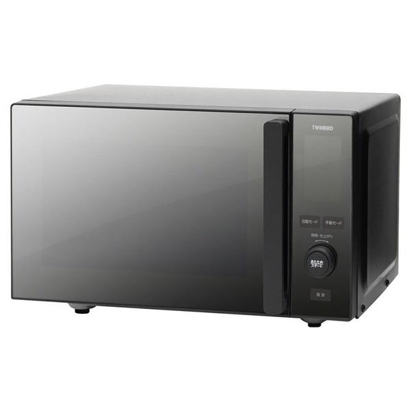 TWINBIRD MW-FS18 ブラック電子レンジ フラットオーブンレンジ MW-FS18 TWINBIRD MW-FS18 ブラック電子レンジ