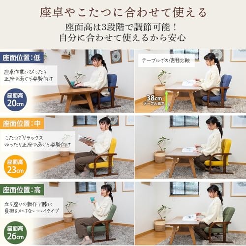足や膝への負担を軽減するには、座面高も重要
