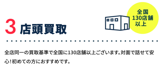 スピーディに現金化したい人は店頭買取がおすすめ
