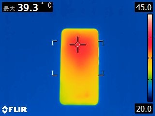 15分負荷をかけても少ししか温度は上がらず。発熱による性能低下を抑えられる