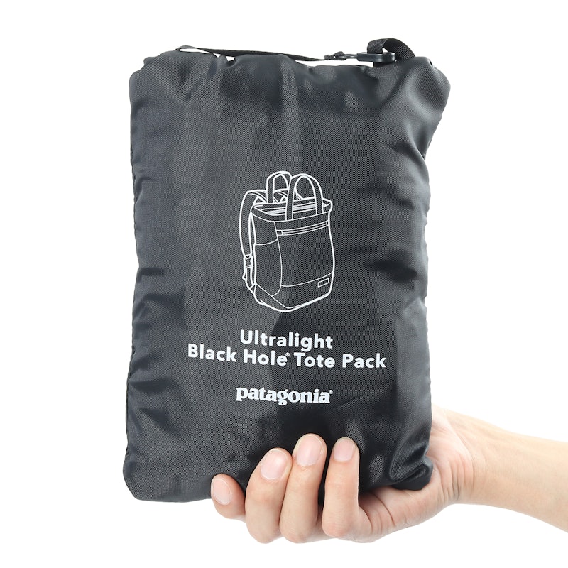 パタゴニア ウルトラライト ブラックホールトートバッグ リュック タグ