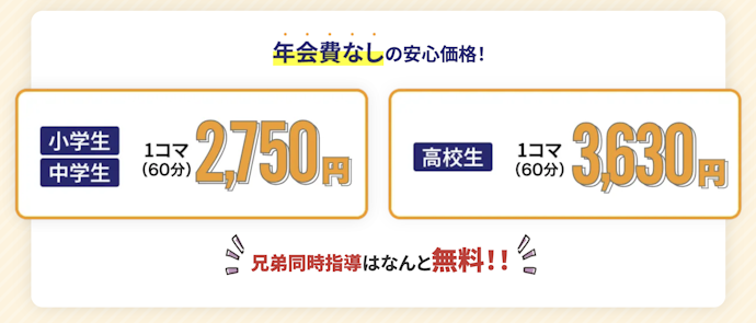 月4回利用で月額27,500円。納得できる価格帯