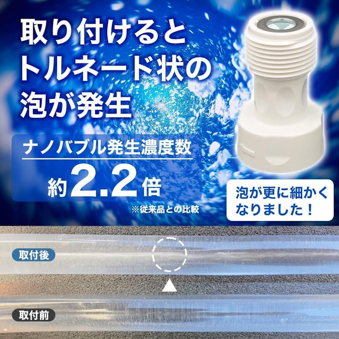 気泡の発生量が多いほど、よりすみずみまで汚れにアプローチできる