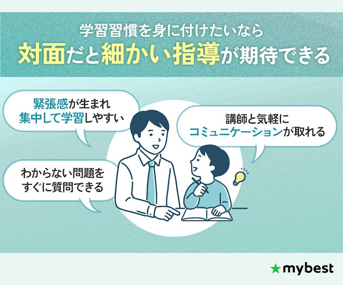 手厚いフォローがほしいなら、対面授業がおすすめ