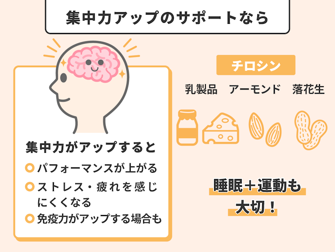 判断力・集中力アップをサポート:チロシン