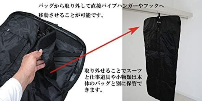 替えのスーツを持参したい場合は、ガーメントタイプがうってつけ