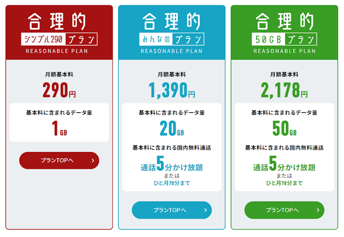 1~50GBまで漏れなく安い!スマホ代を抑えるなら要チェック