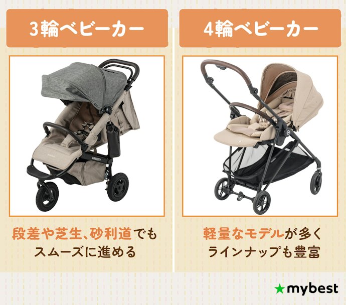 3輪と4輪の違いをチェック!使うシーンに合わせて選ぼう