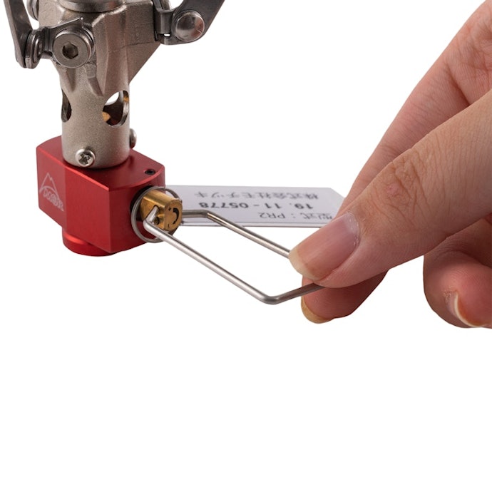 火力調整はレバータイプ。調理に合わせて火力を変えられる