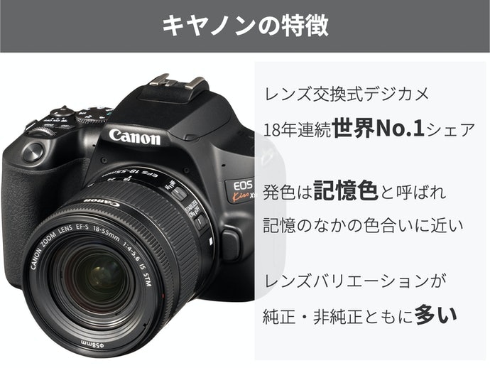 一眼レフやミラーレス初心者でも使いやすいのはキヤノン