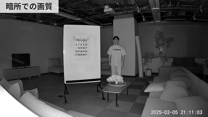 暗所では細かい部分までとらえられないが、画質は悪くない