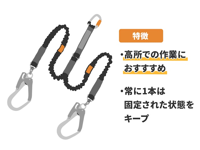 高所での移動が多い場合は2丁掛けタイプがマッチ
