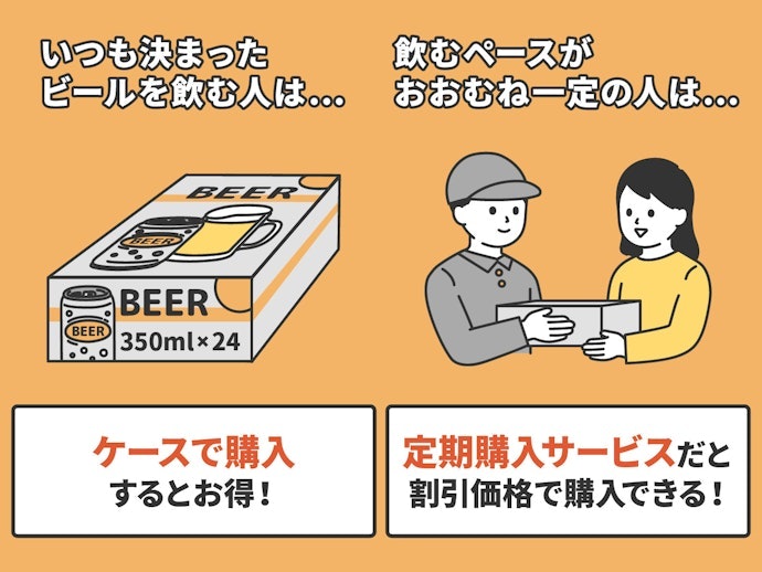 お気に入りが決まったら、ケース買いや定期買いでお得に