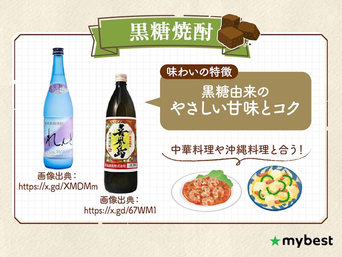 ほんのりとした甘味を楽しみたいなら黒糖焼酎