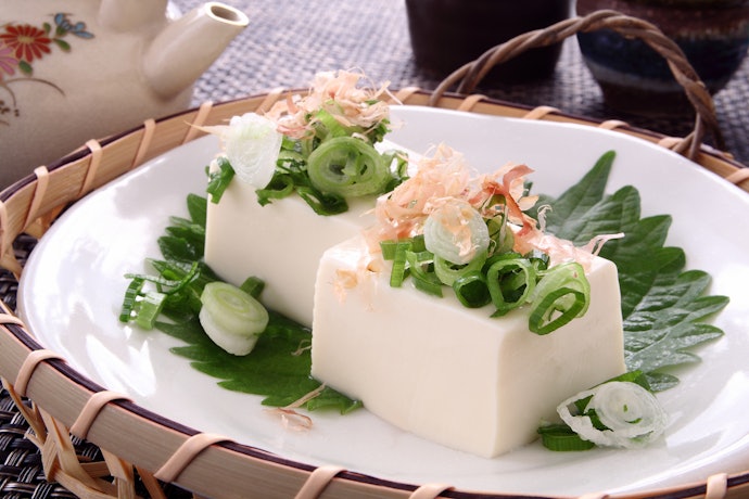 冷や奴にかけて