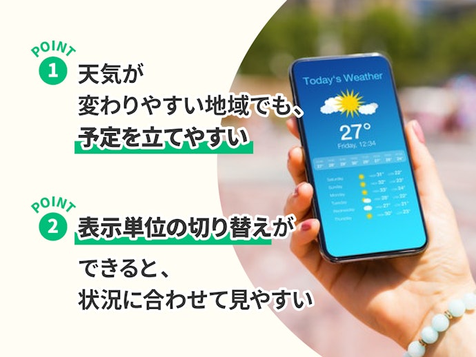 時間ごとの予報を知りたいなら、10分~数時間単位表示のアプリを選ぼう