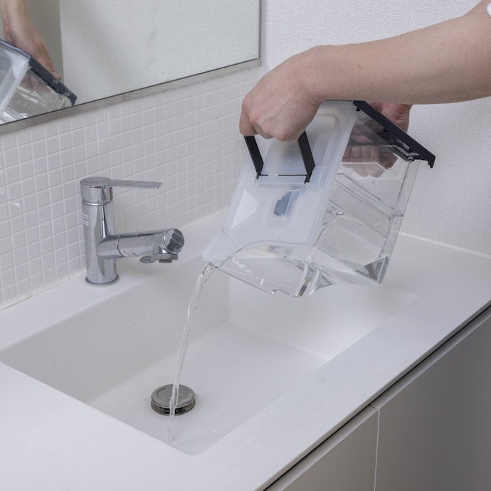 大容量タンクで水捨ての頻度を減らせる。フィルターの掃除もラクラク