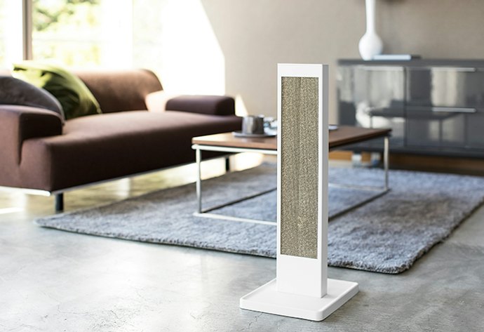 スチール製の爪とぎケース:スタイリッシュ・シンプルな部屋におすすめ