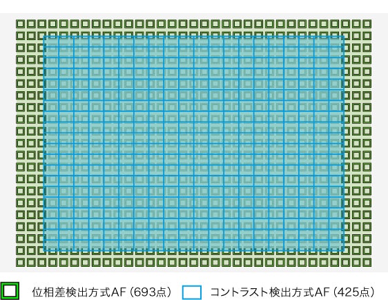 オートフォーカス:構図にこだわるなら測距点の数やAFエリアの広さに注目
