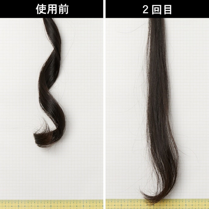 ストレート力は優秀。2回通すだけである程度のうねりを整えられた