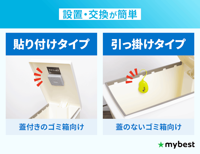 手軽に使い続けたいなら貼り付けタイプ・引っ掛けタイプ