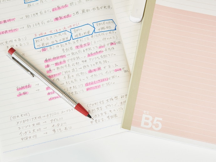 机上に広げても程よい大きさ。勉強用にはB5がおすすめ