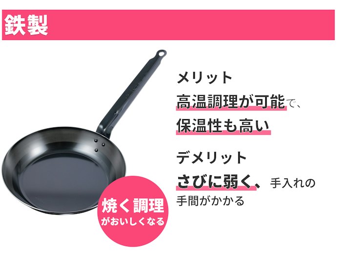 高温調理に使いたいなら鉄製のフライパンを