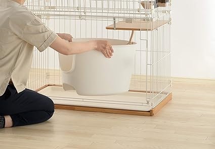 トイレが入る広さは必須。ステップは体長以上の大きさが理想的