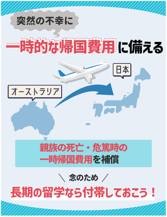 長期留学なら付帯しておきたい「緊急一時帰国費用特約」