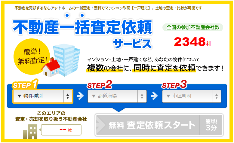 athome.co.jpの不動産査定サービスの仕組み