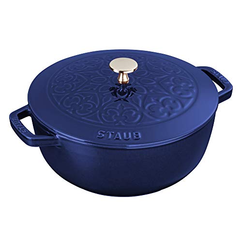 新品未使用28㎝鍋 STAUB ラ・ココット グランブルー ストウブ鍋の