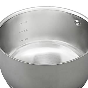 目盛り付き片手鍋は時短したい人向け