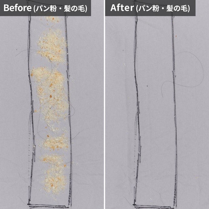 パンはよく吸えたが、髪の毛が滑って吸い込めなかった