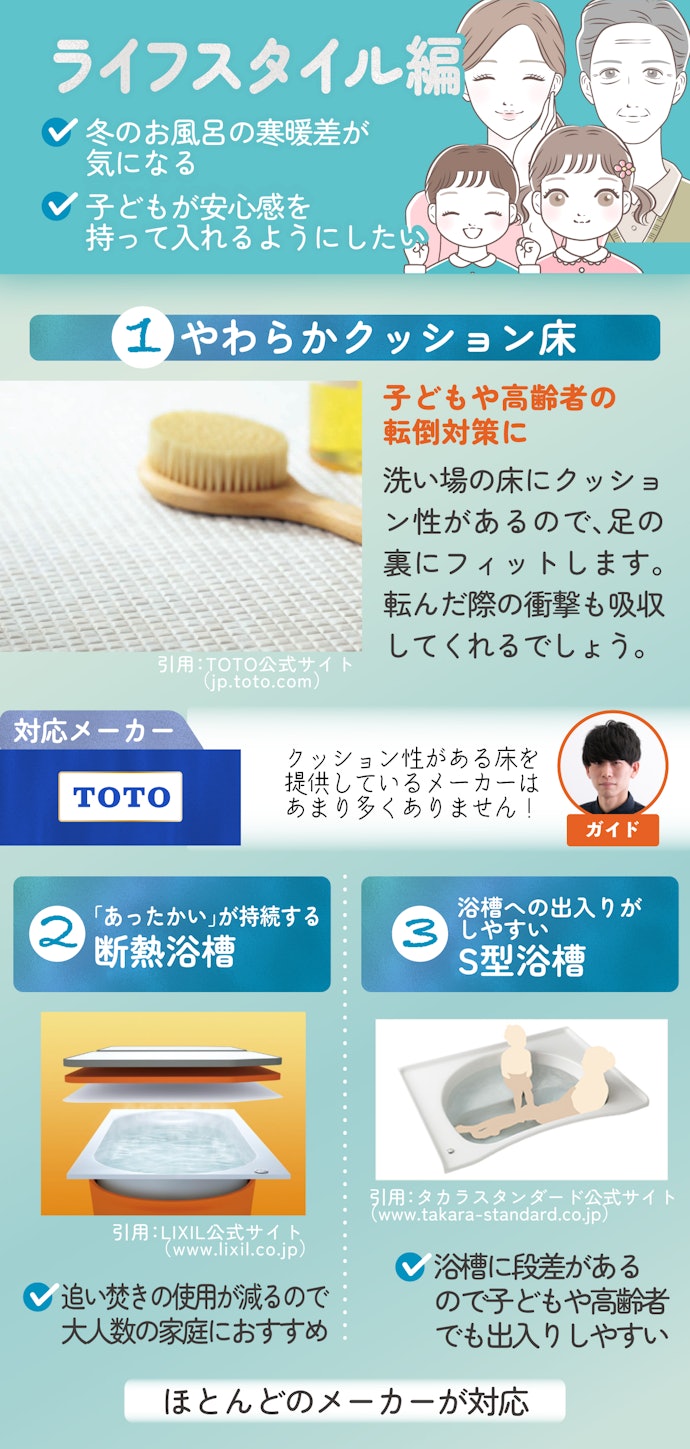 高齢者や子どもがいる家庭におすすめの機能