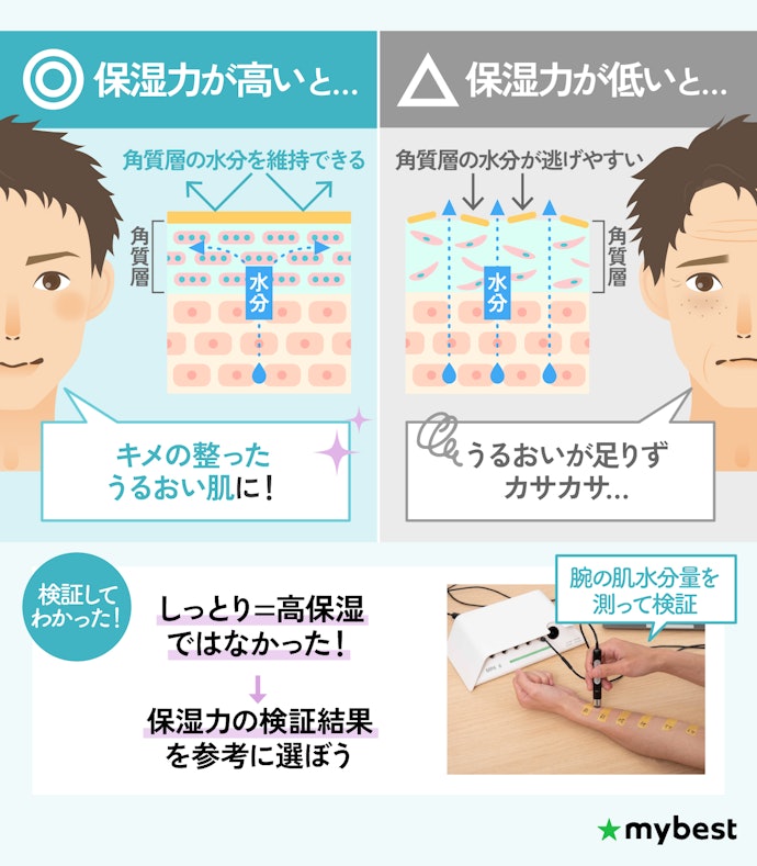 乾燥肌の人は保湿力を重視して選ぼう