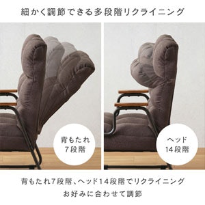 長時間過ごすなら、ハイバックやリクライニング機能が便利