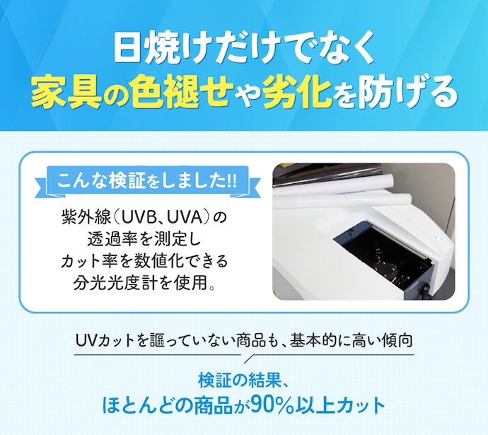 紫外線が気になるなら、UVカット率90%以上を目安にしよう