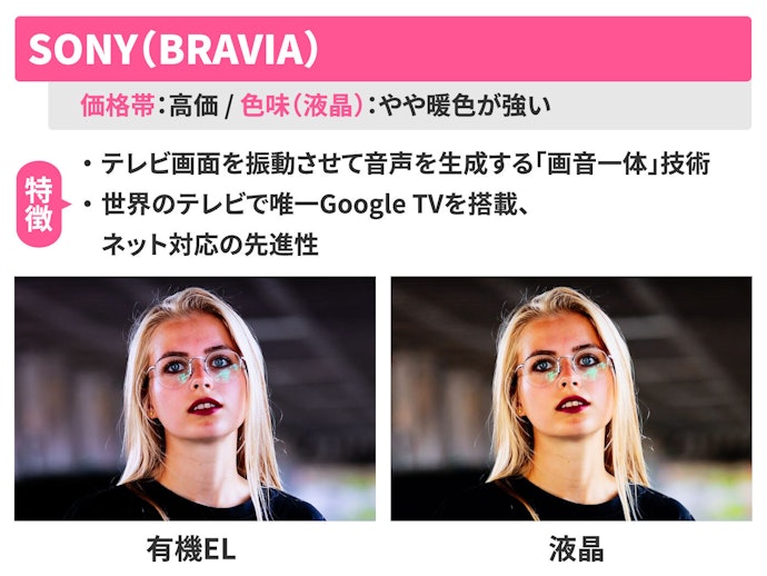 SONY(ソニー):画質・音質ともに高いレベルを求める人は要チェック
