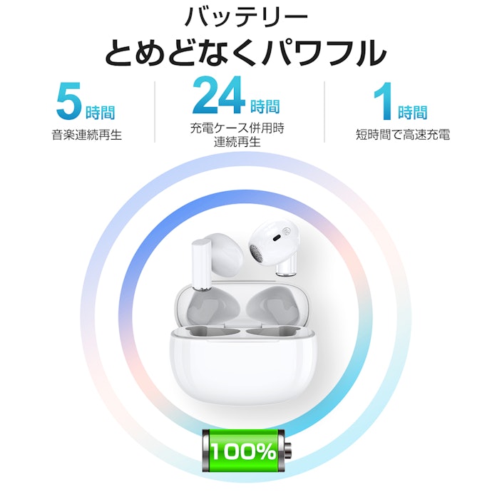 急速充電機能:いつでもすぐに使えて便利!連続再生時間もチェックしよう