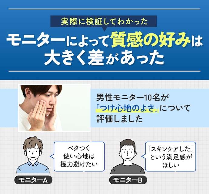 ベタつきが苦手なら「さっぱり」、もっちりさせたいなら「しっとり」がおすすめ