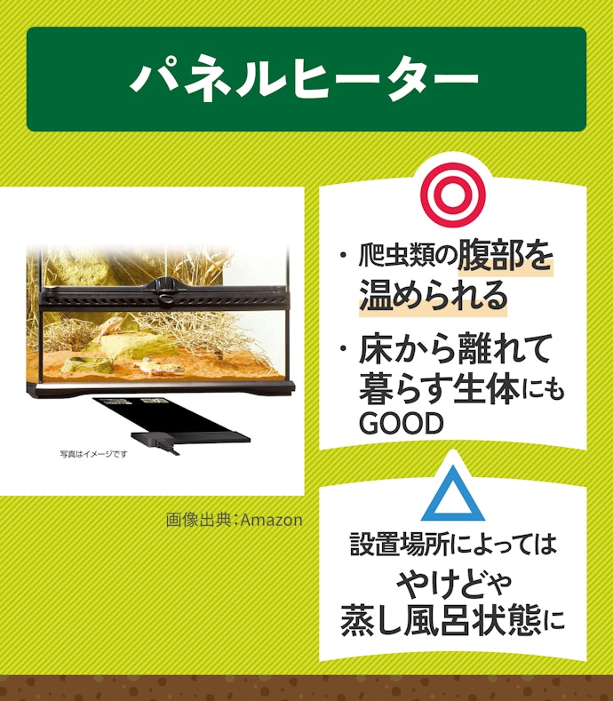 下から保温が必要な場合はパネルヒーターも活用しよう