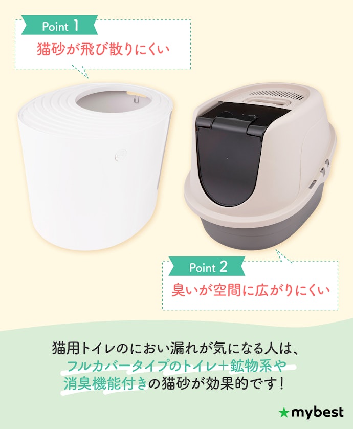 飛び散りにくさと消臭を一緒にしたいなら、カバータイプがおすすめ