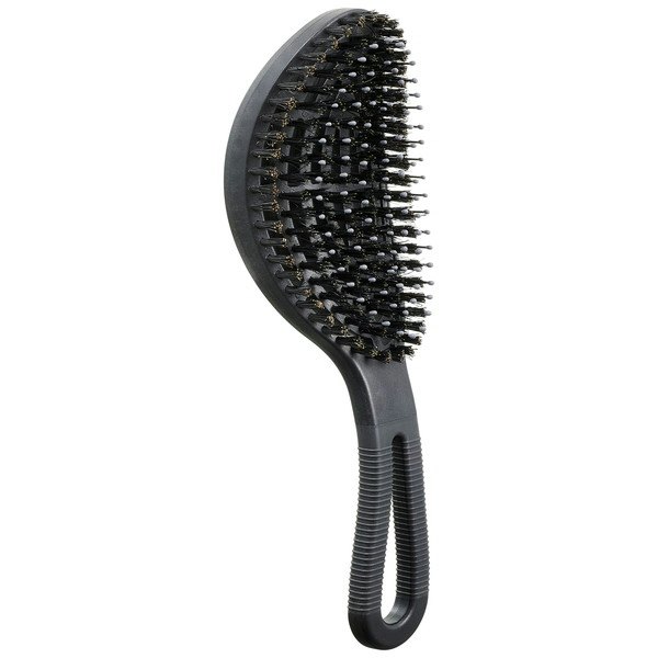 髪の量が普通〜少なめの人やショートヘアには楕円型が便利