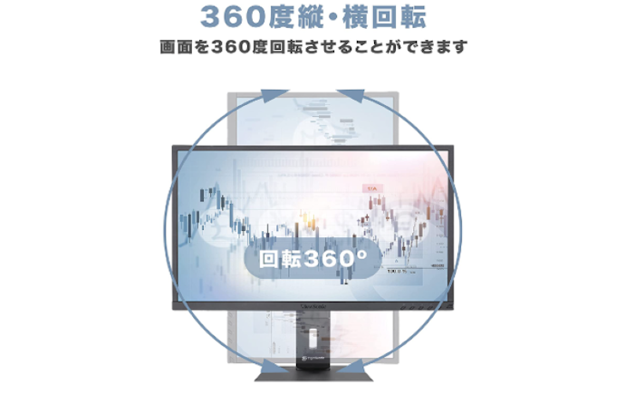 回転:文章作成・プログラミング作業には縦置きできるスタンドに注目