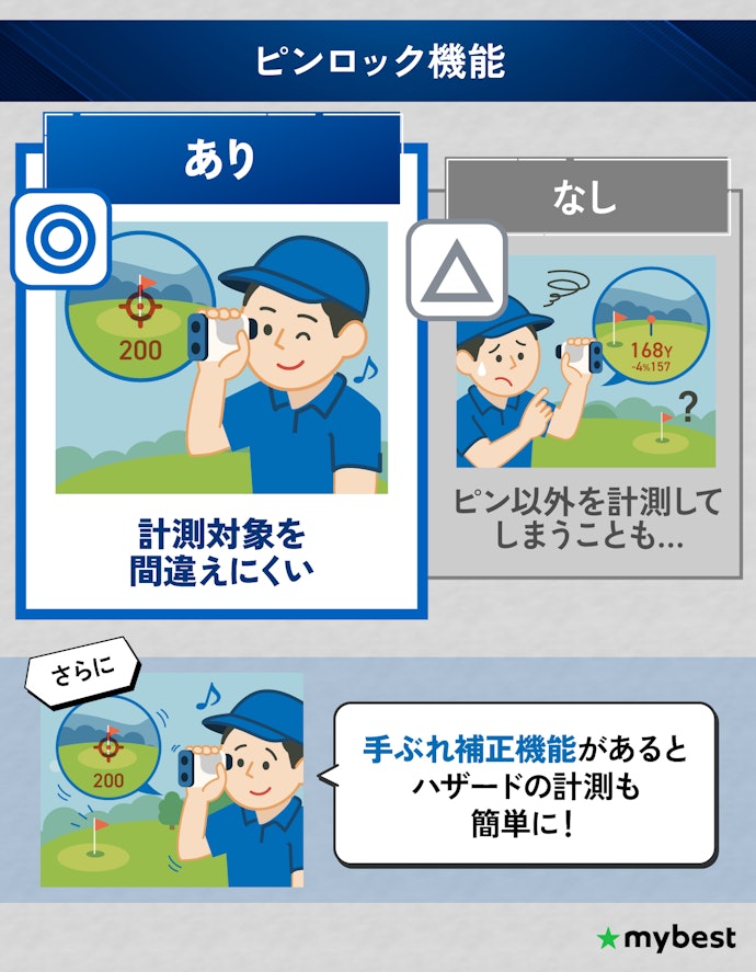 ピンロック機能があるとスムーズに測定可能!