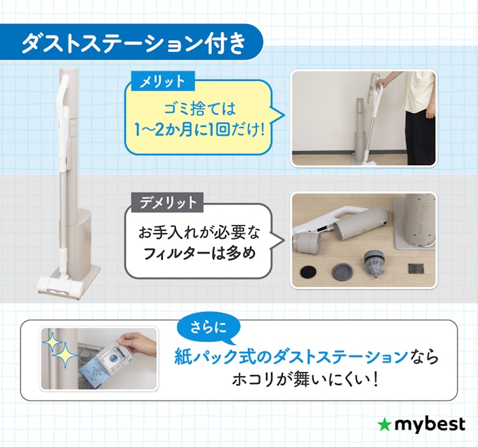 ダストステーション付きなら、ゴミ捨ての頻度を抑えられる