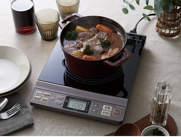 5つの安全機能を搭載。異常な温度上昇や切り忘れを防ぎやすい